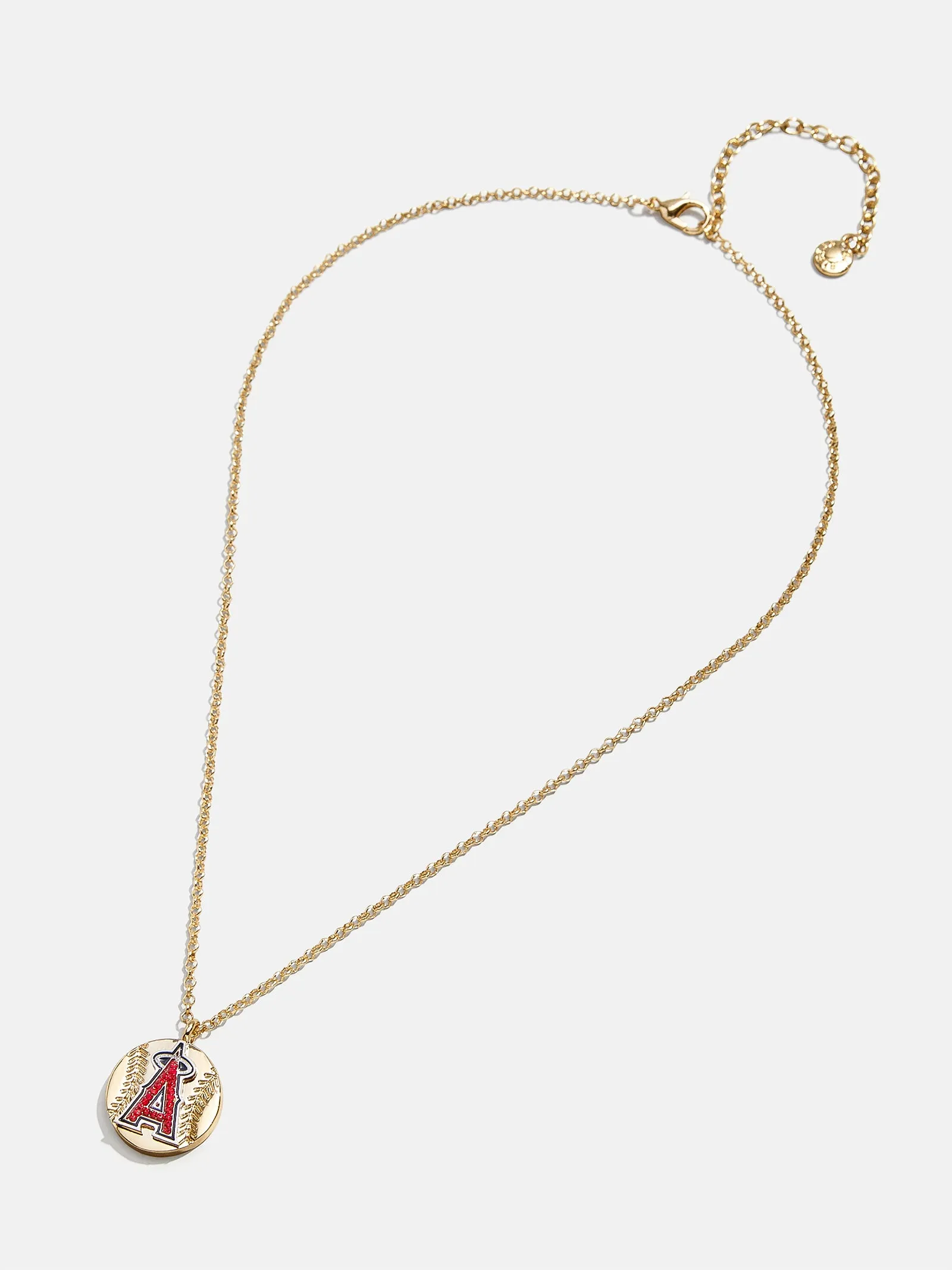 MLB Gold Baseball Charm Necklace - Los Angeles Angels sold by BaubleBar product image thumbnail 3
