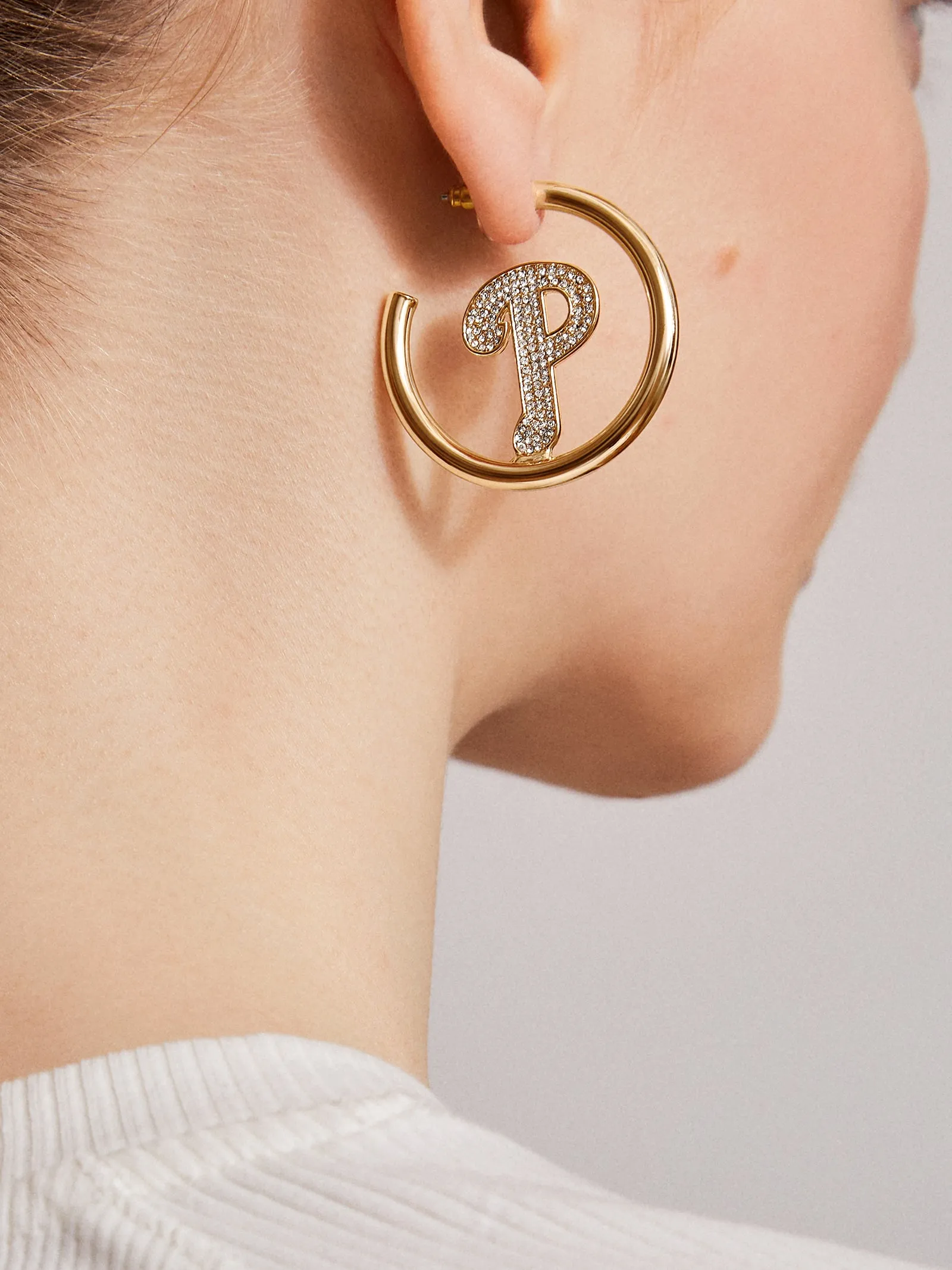 MLB Gold Logo Hoops - Philadelphia Phillies sold by BaubleBar product image thumbnail 2