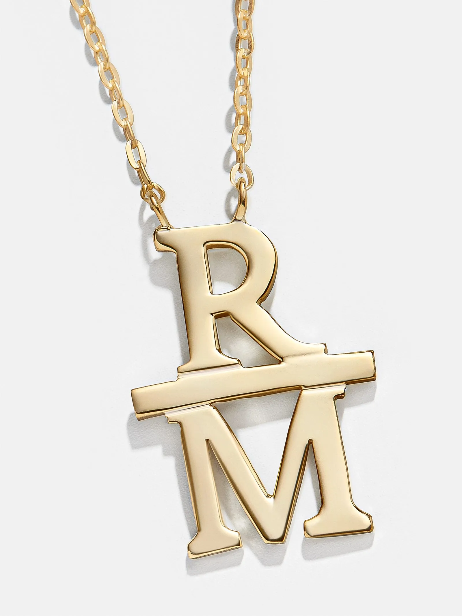 14K Gold Stacked Initial Custom Necklace - Gold sold by BaubleBar product image thumbnail 3