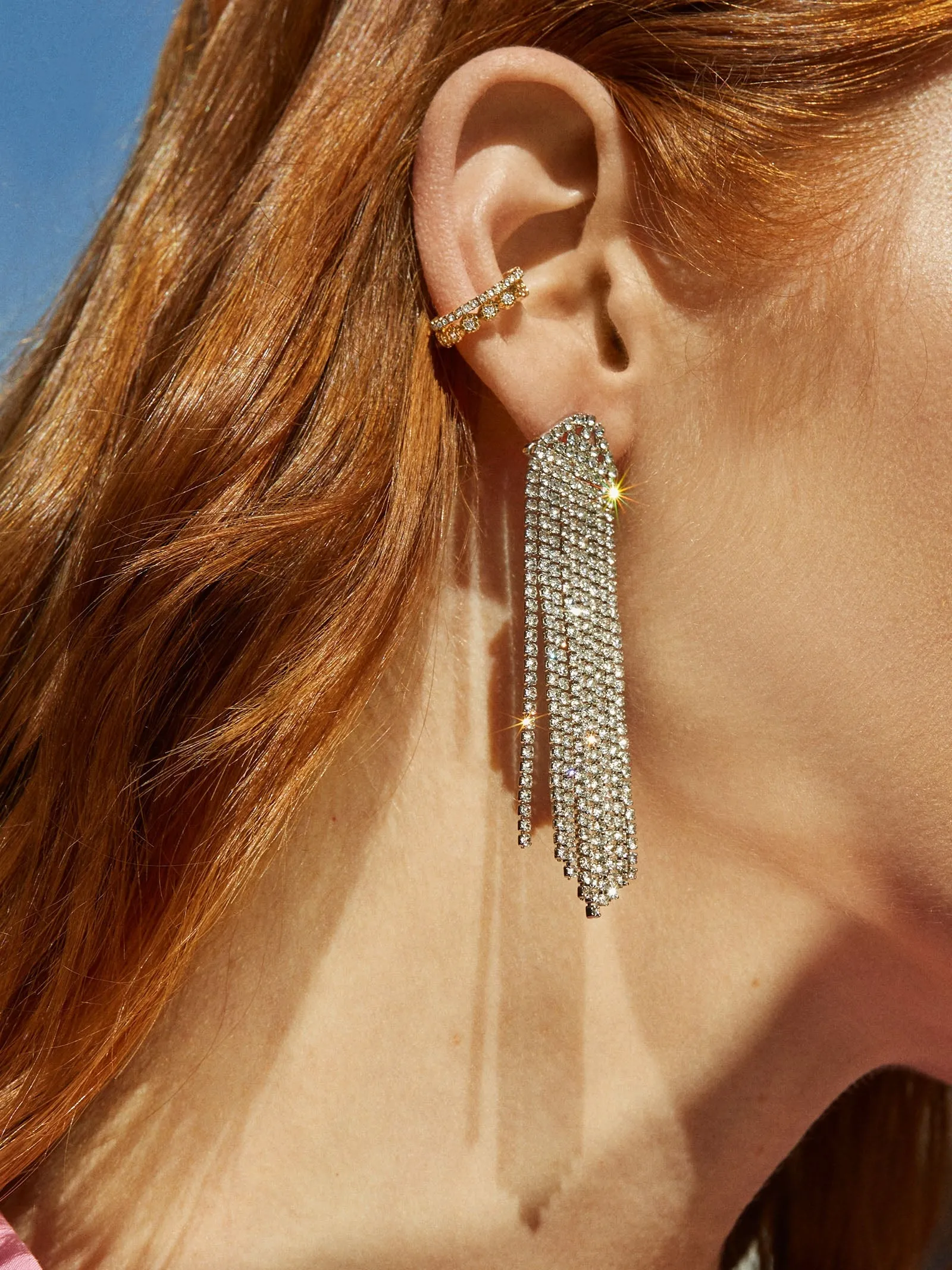 Deirdre Earrings - Silver/Pavé sold by BaubleBar product image thumbnail 2