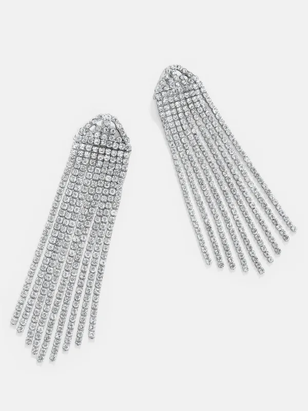Deirdre Earrings - Silver/Pavé sold by BaubleBar