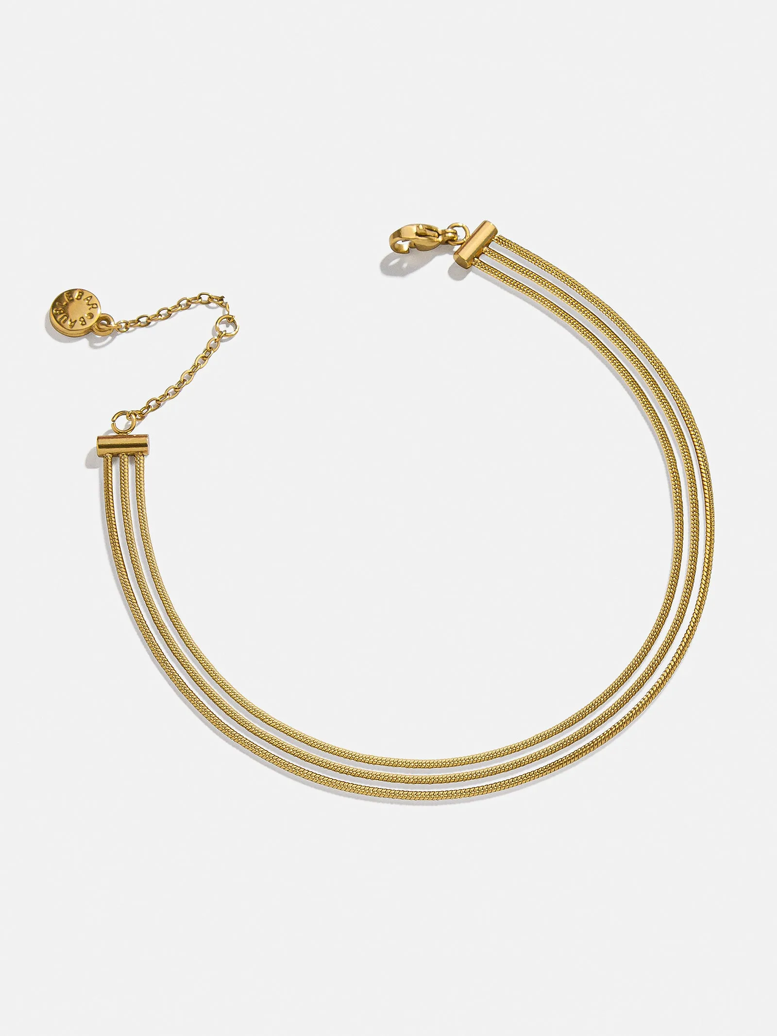 Gemma Waterproof Layered Anklet - Gold sold by BaubleBar product image thumbnail 3