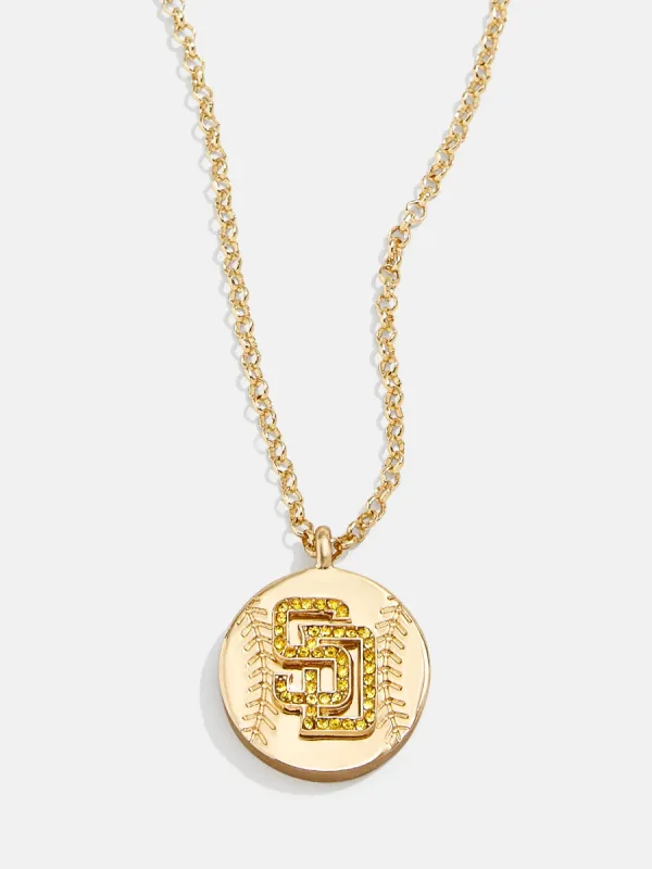 MLB Gold Baseball Charm Necklace - San Diego Padres sold by BaubleBar