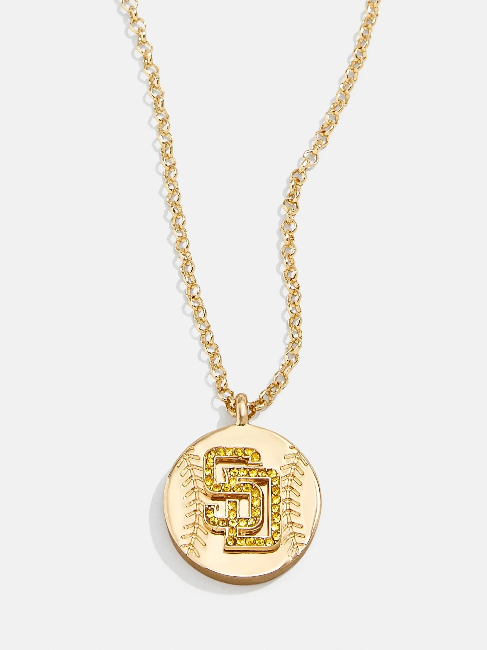 MLB Gold Baseball Charm Necklace - San Diego Padres sold by BaubleBar