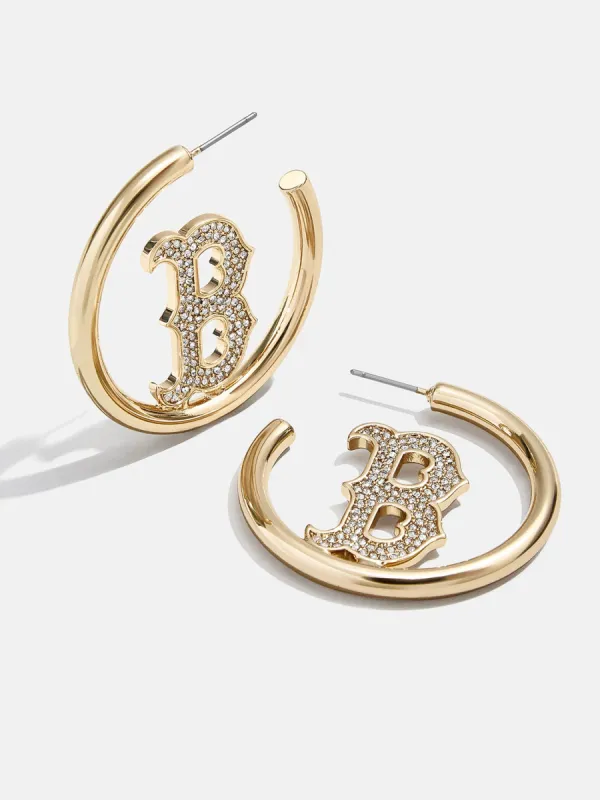 MLB Gold Logo Hoops - Boston Red Sox sold by BaubleBar