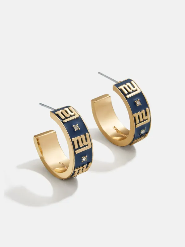 WEAR By Erin Andrews x BaubleBar New York Giants Enamel Hoop Earrings - New York Giants sold by BaubleBar