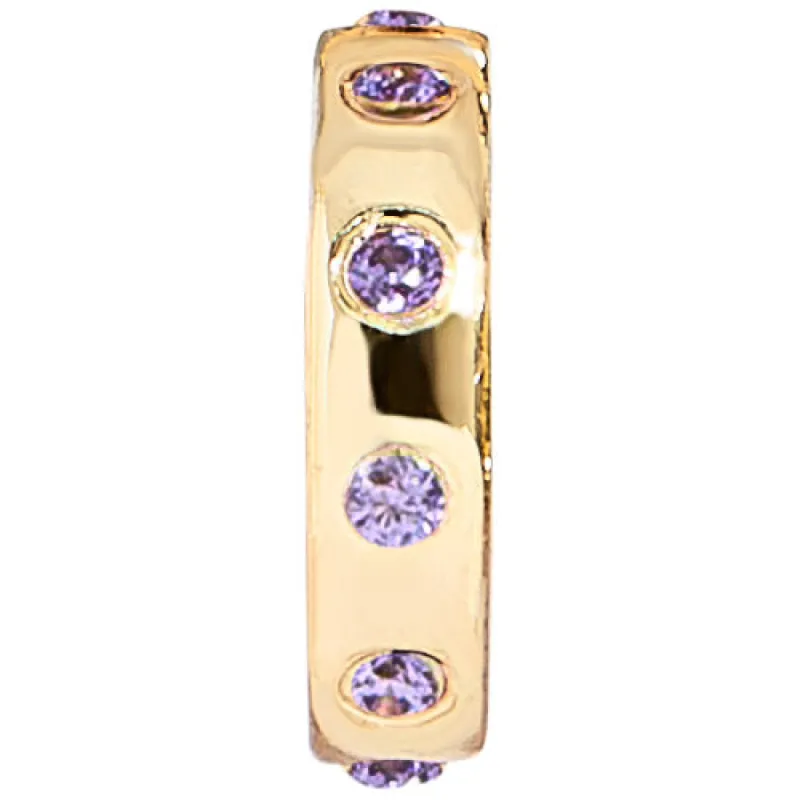 18K Gold Birthstone Charm Beads - Light Amethyst sold by BaubleBar