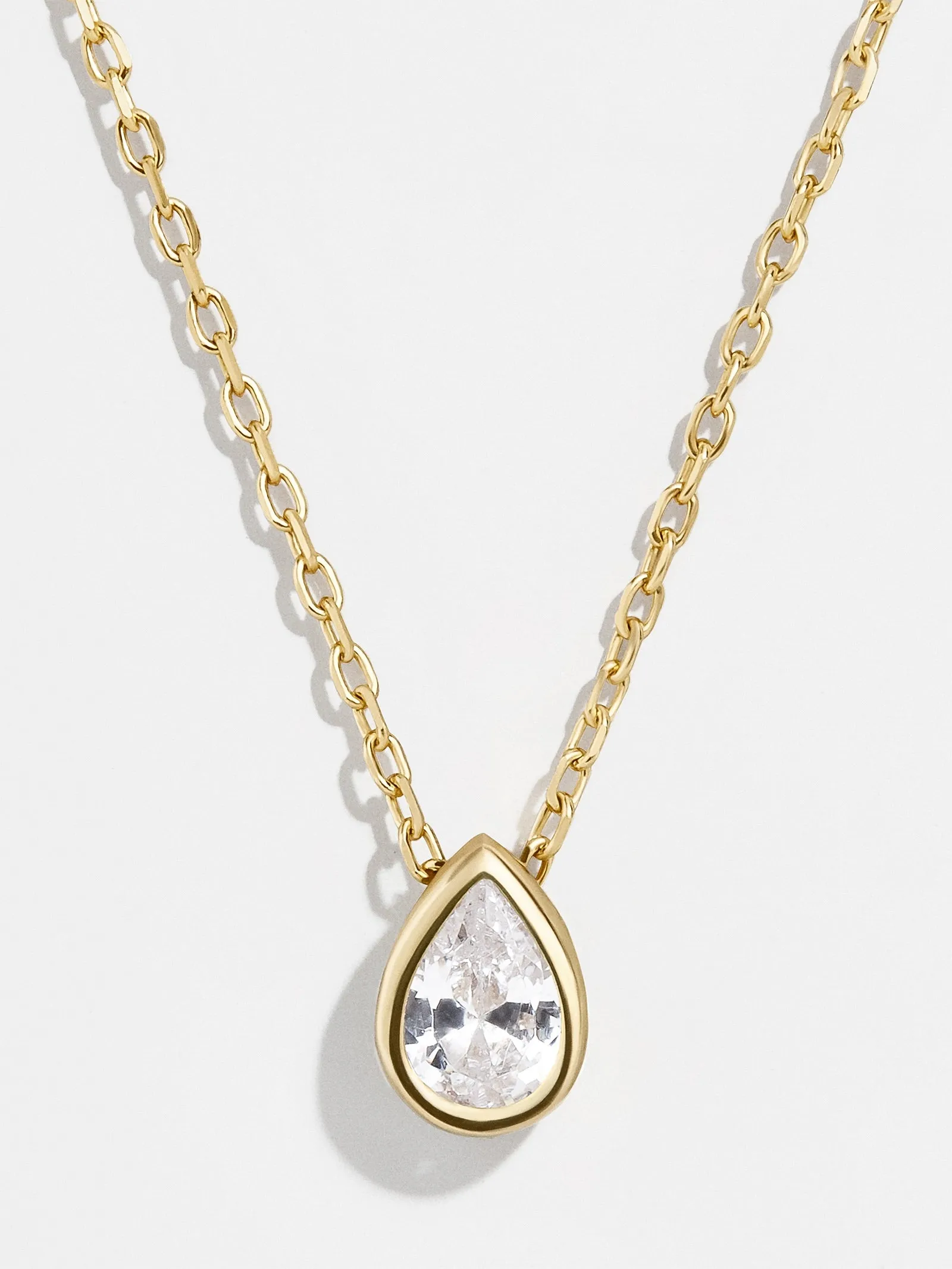 18K Gold Teardrop Birthstone Necklace sold by BaubleBar