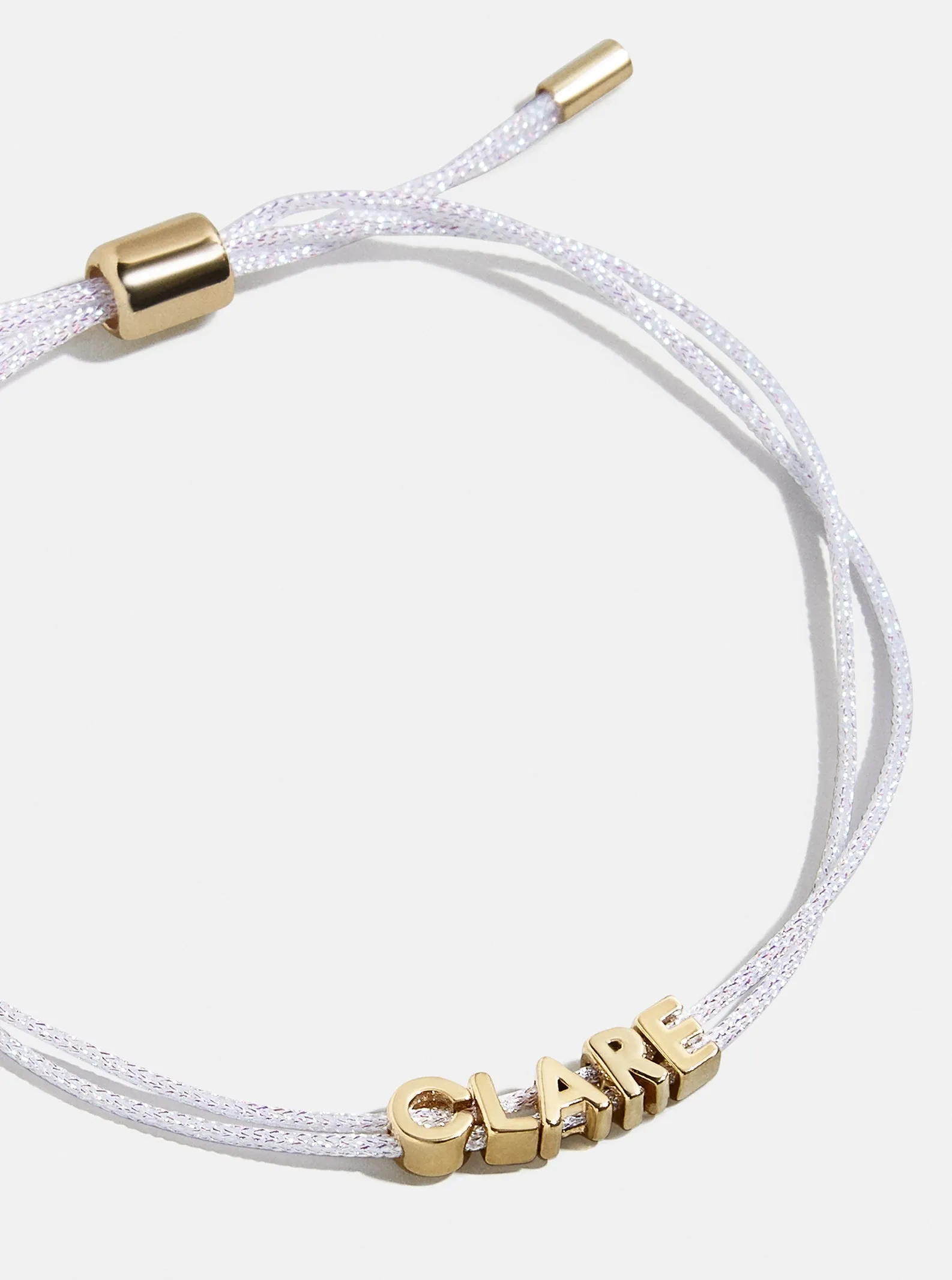 Custom Cord Bracelet - White sold by BaubleBar