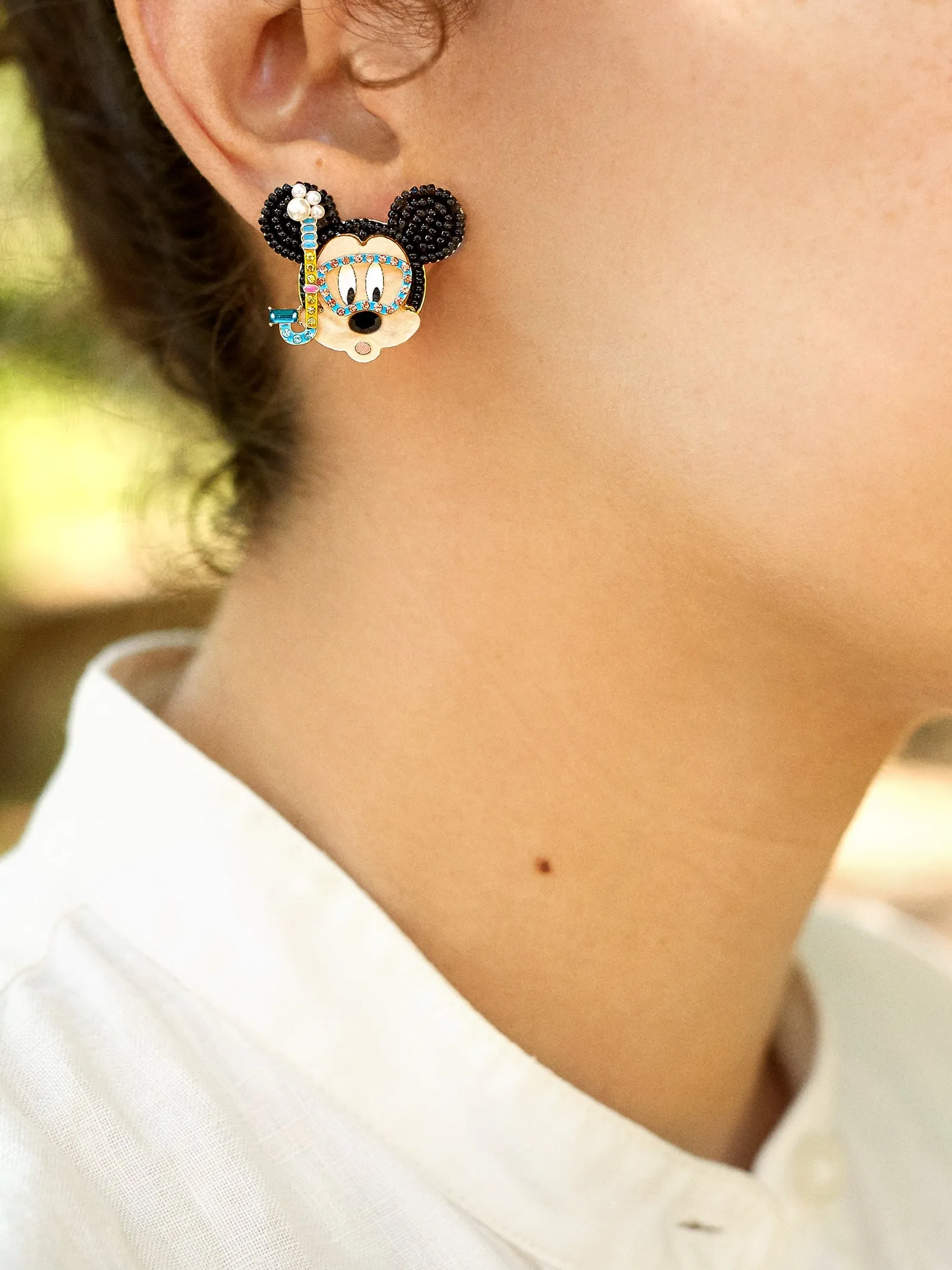 Mickey Mouse and Minnie Mouse Disney Snorkel Earrings - Multi sold by BaubleBar product image thumbnail 3