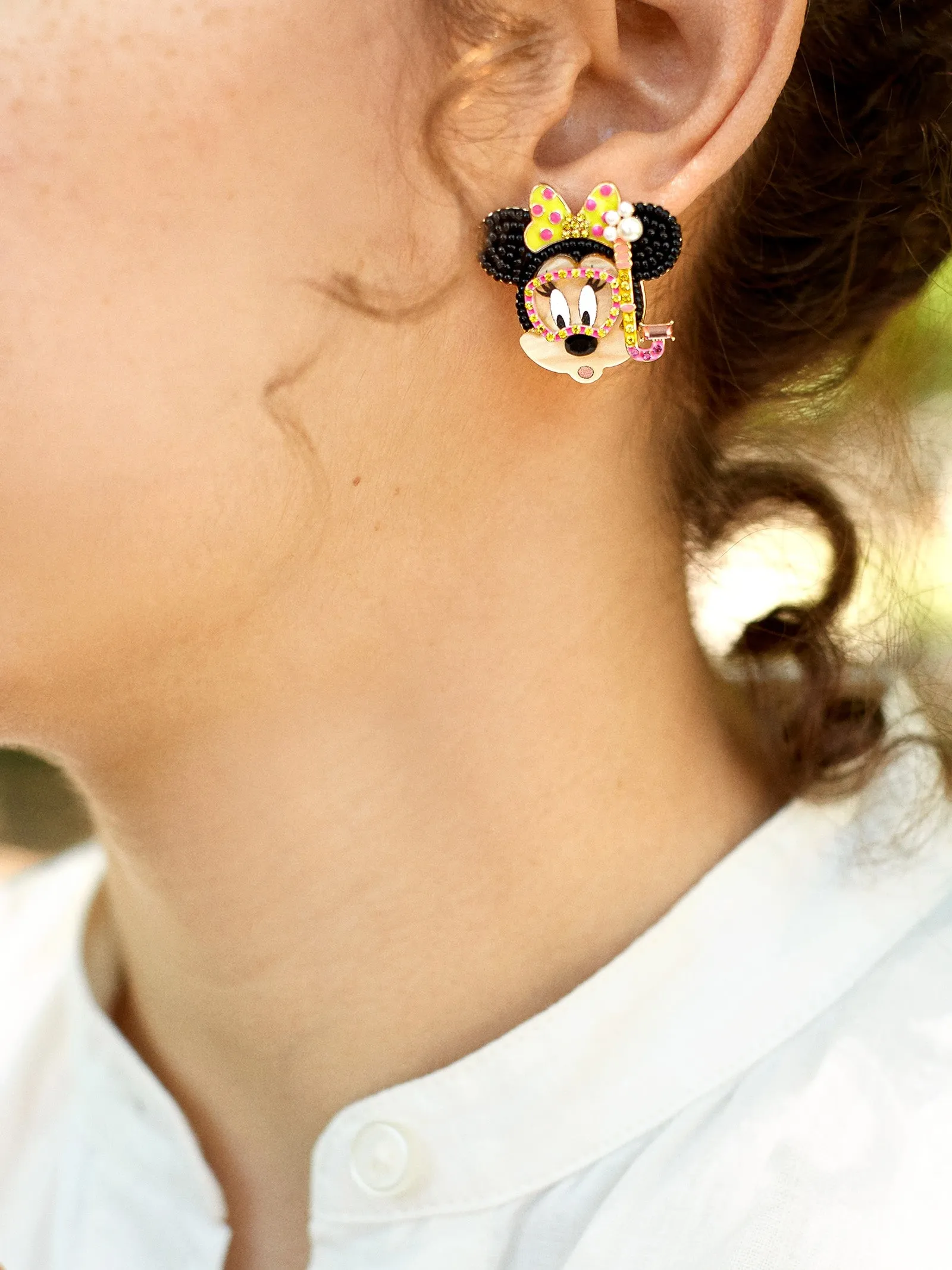 Mickey Mouse and Minnie Mouse Disney Snorkel Earrings - Multi sold by BaubleBar product image thumbnail 2