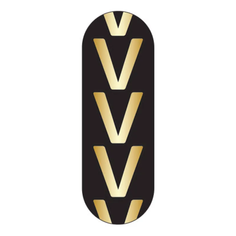 Black Initial Bead Charm - V sold by BaubleBar