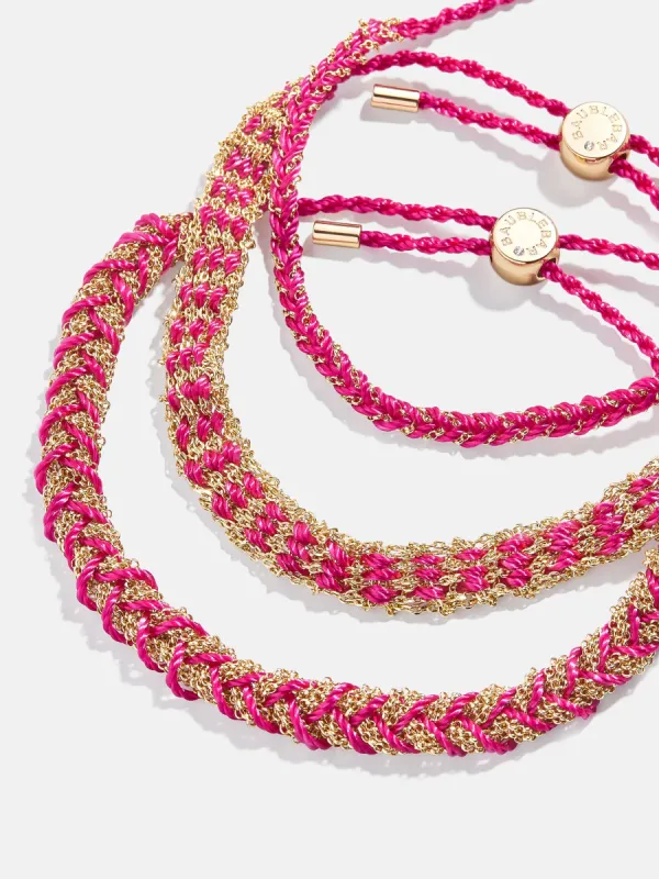 Hannah Bracelet Set - Hot Pink sold by BaubleBar