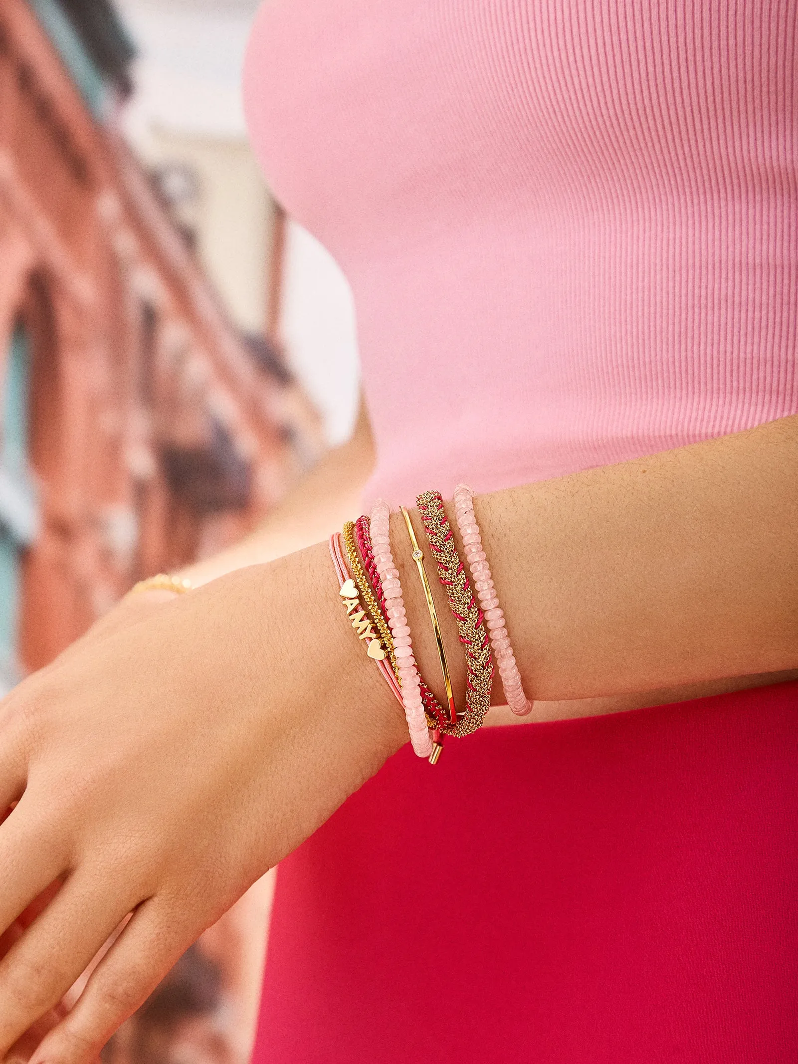 Hannah Bracelet Set - Hot Pink sold by BaubleBar product image thumbnail 2