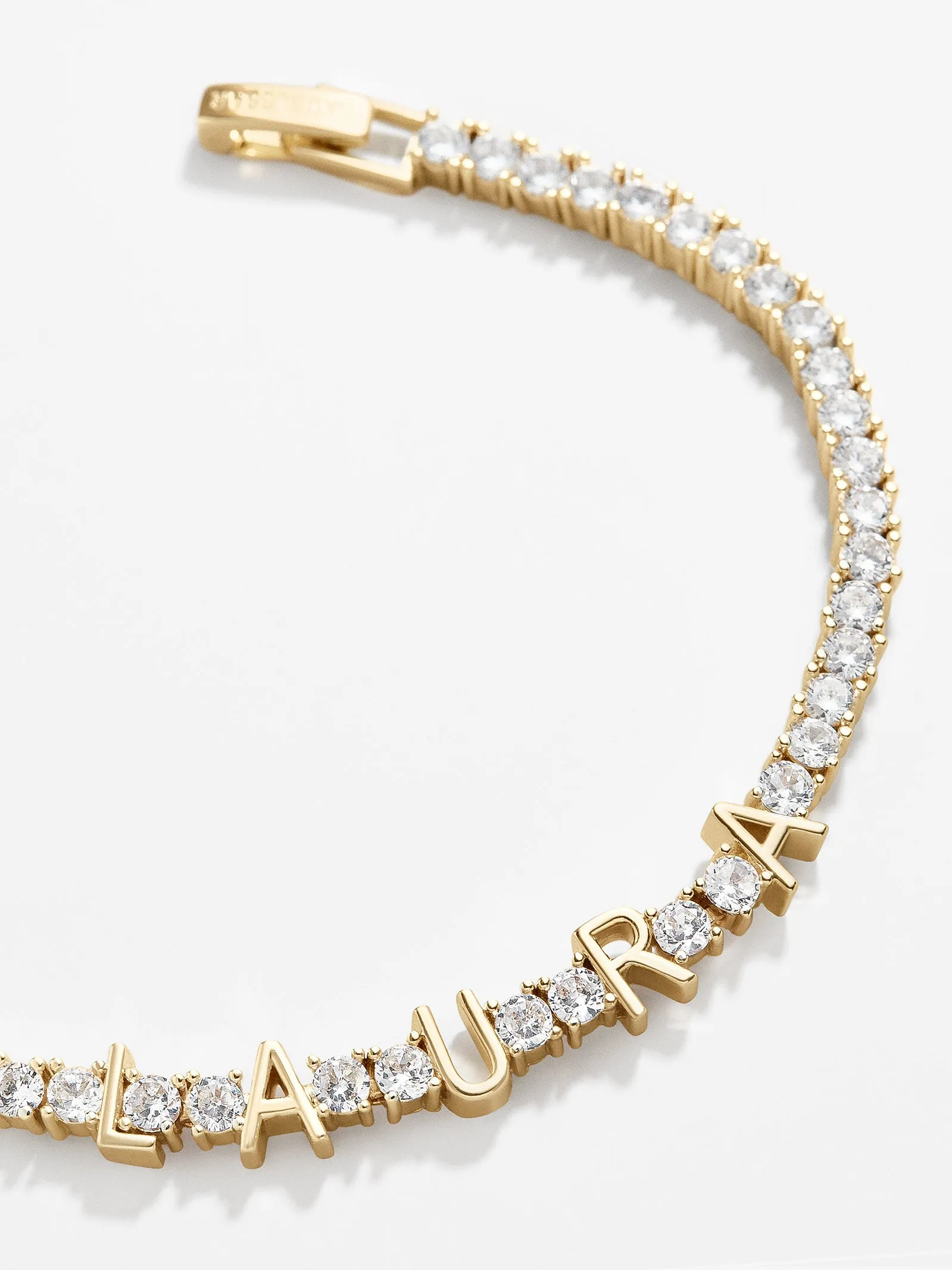 Custom Tennis Bracelet - Gold/Pavé sold by BaubleBar