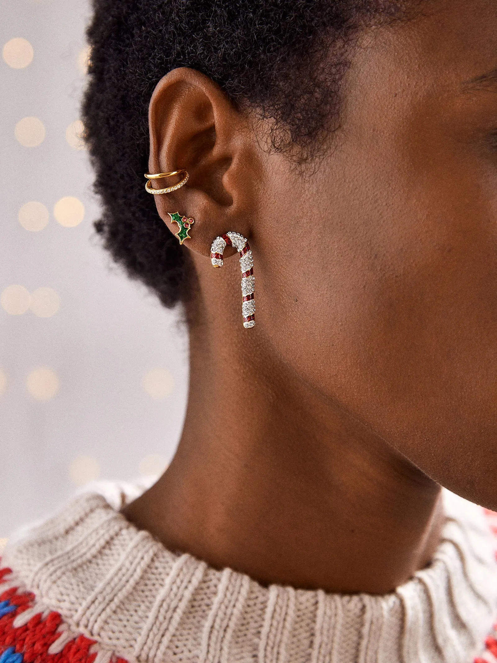 Sugar Rush Earrings - Red/White sold by BaubleBar product image thumbnail 2