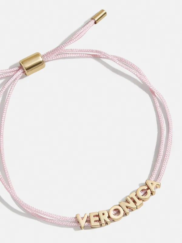Custom Cord Bracelet - Light Pink sold by BaubleBar