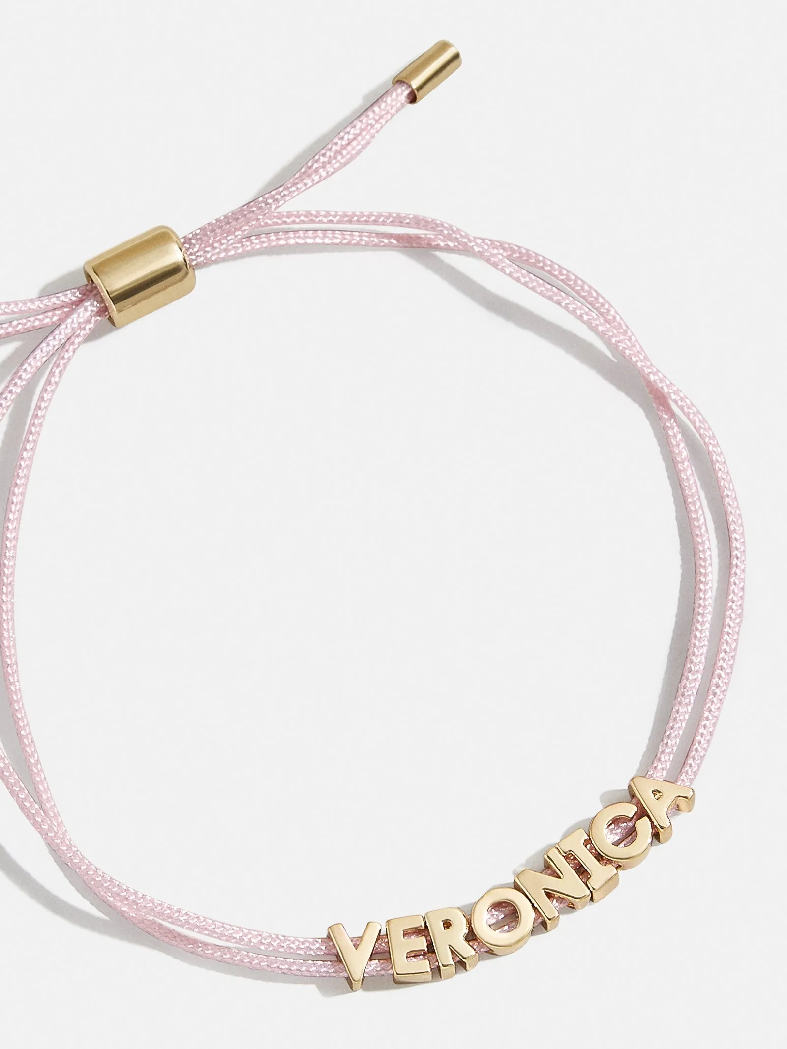 Custom Cord Bracelet - Soft Pink sold by BaubleBar
