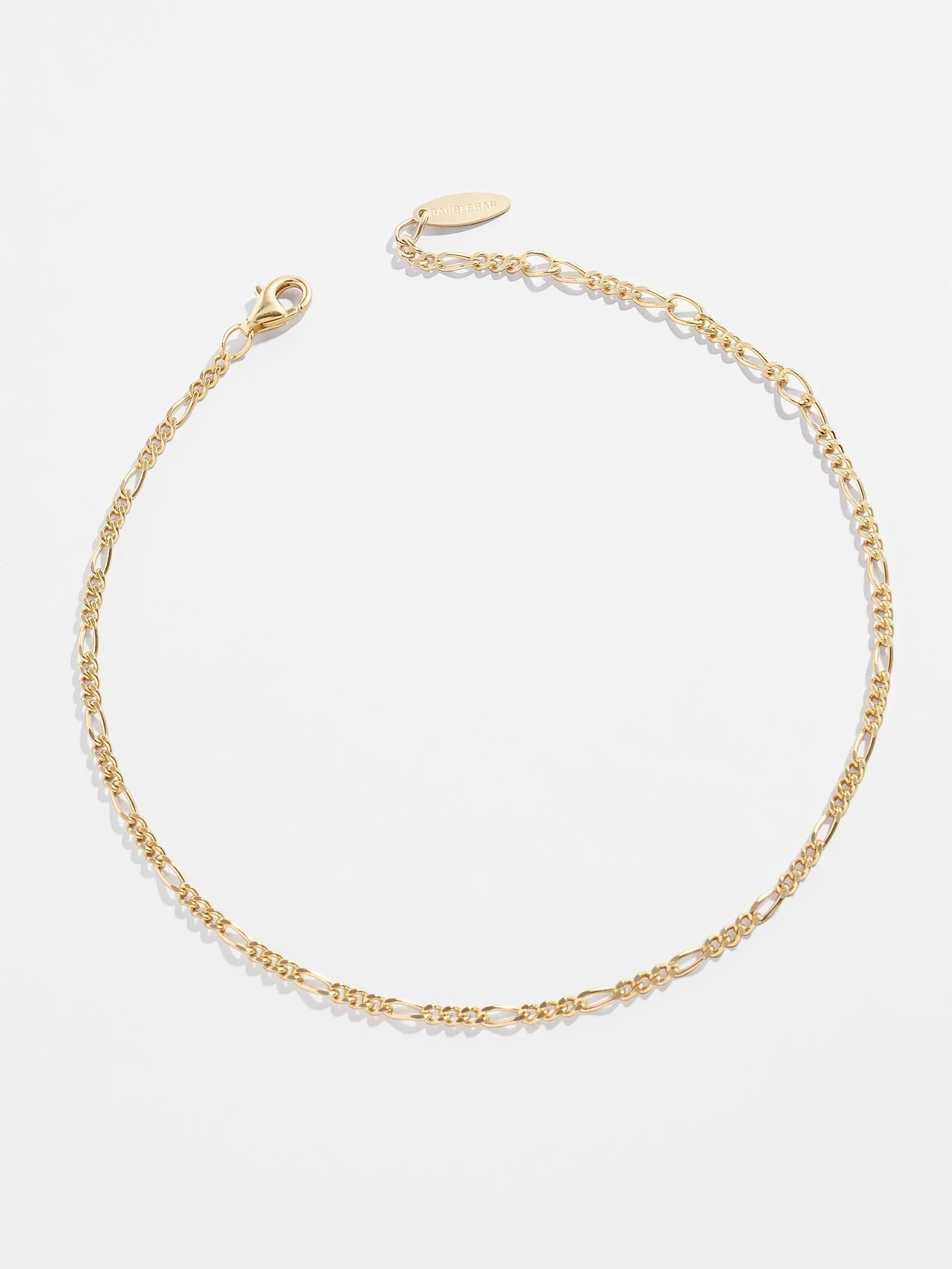 Figaro 14K Gold Anklet - Gold sold by BaubleBar product image thumbnail 3