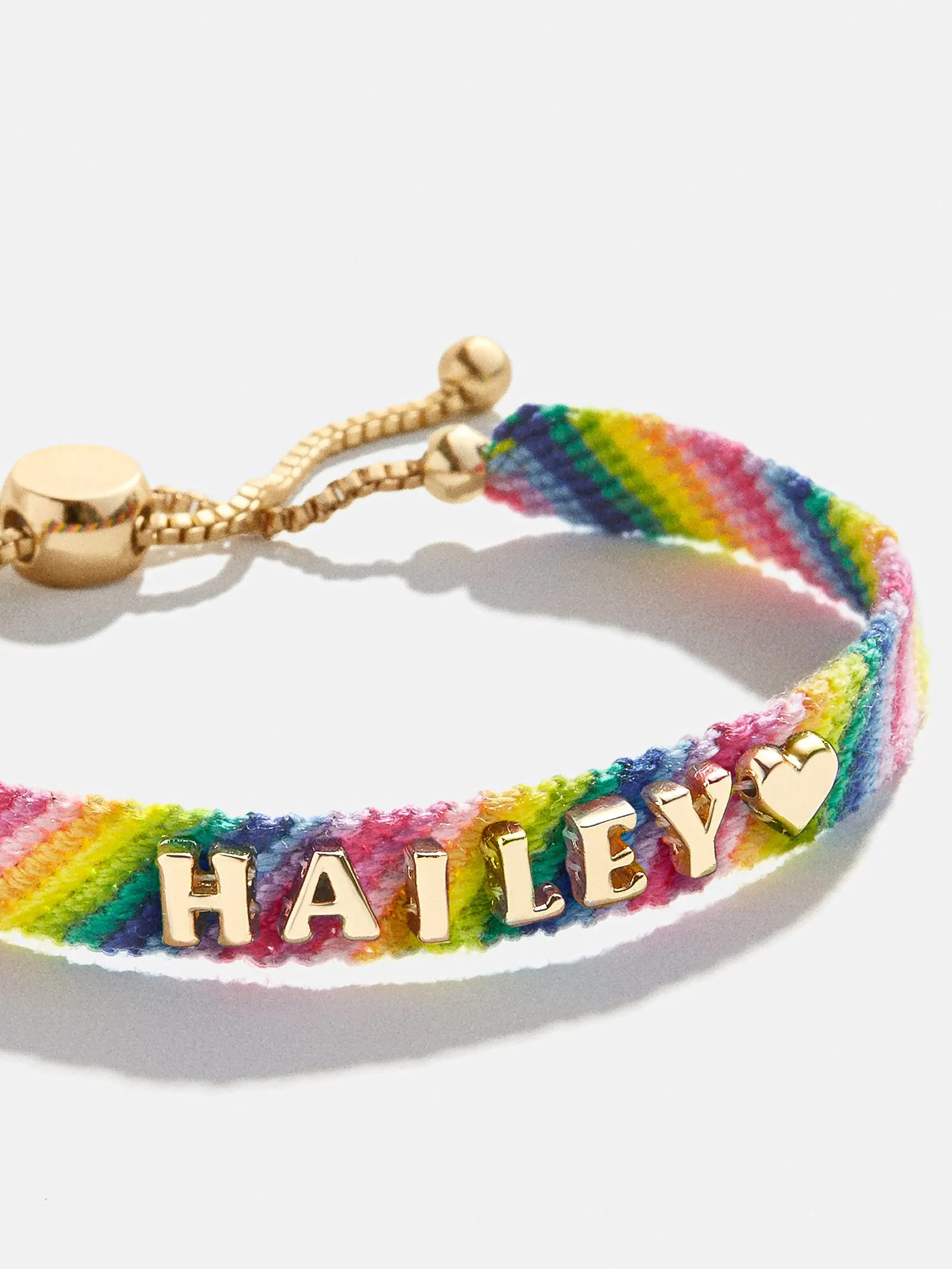 Woven Custom Friendship Bracelet - Rainbow Diagonal sold by BaubleBar