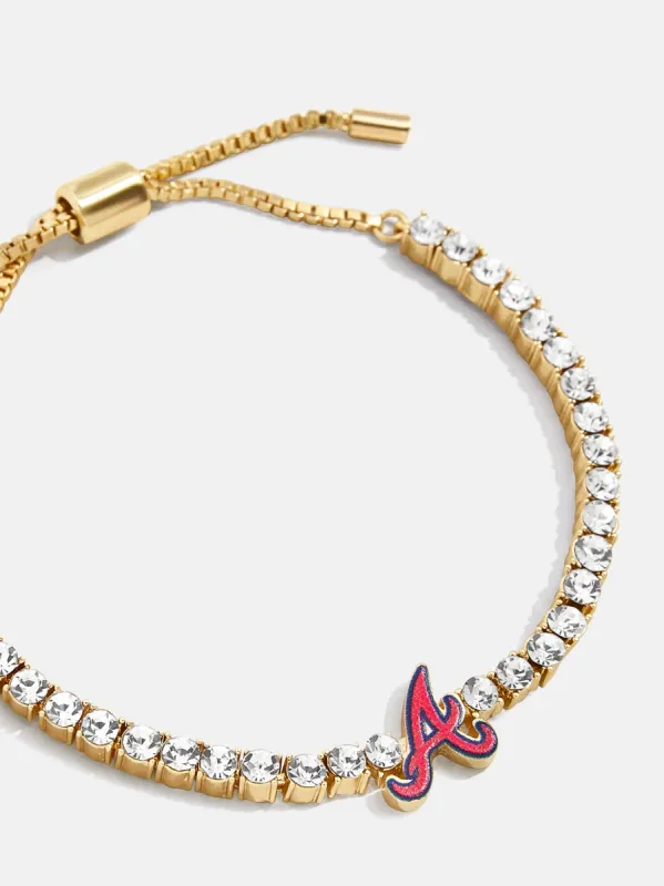 MLB Gold Tennis Bracelet - Atlanta Braves sold by BaubleBar