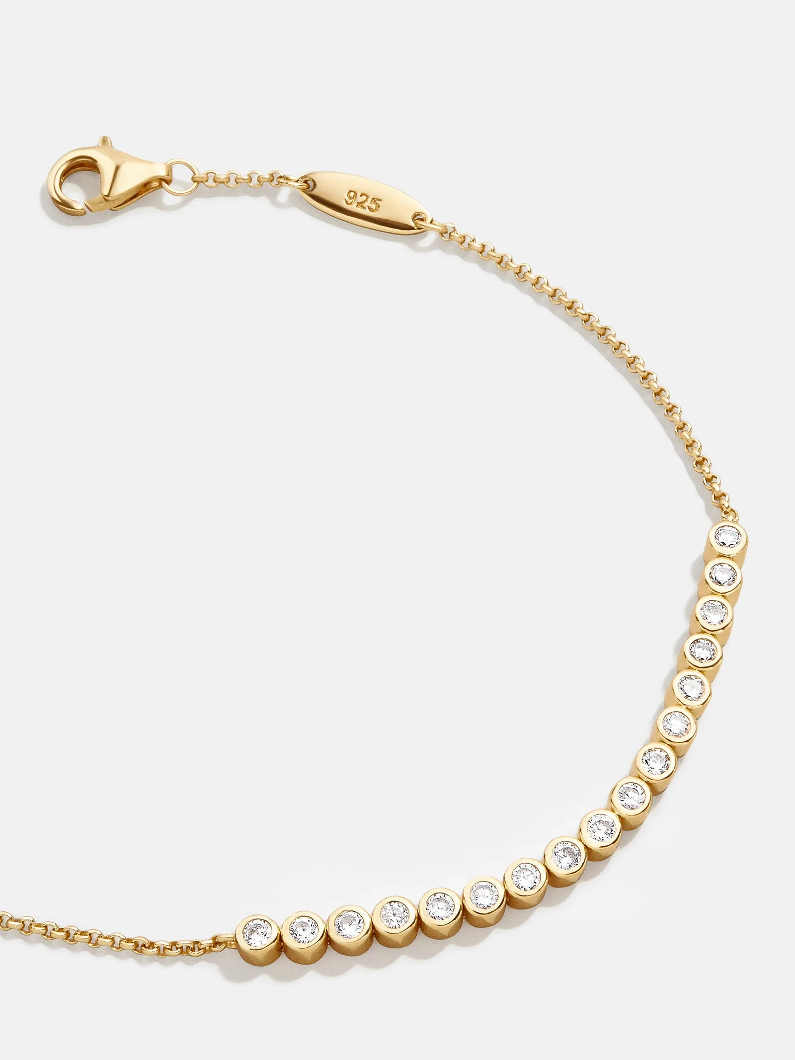 Sophie 18K Gold Tennis Bracelet - Gold/Pavé sold by BaubleBar