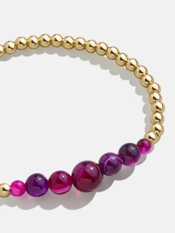 Adia Bracelet - Pink Agate sold by BaubleBar