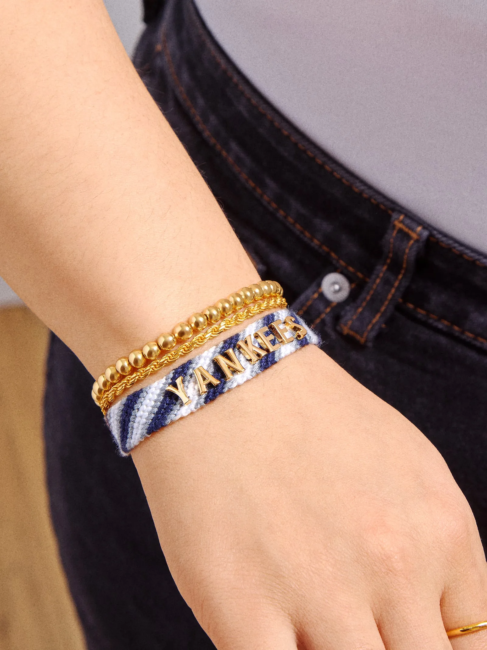 MLB Woven Friendship Bracelet - New York Yankees sold by BaubleBar product image thumbnail 2