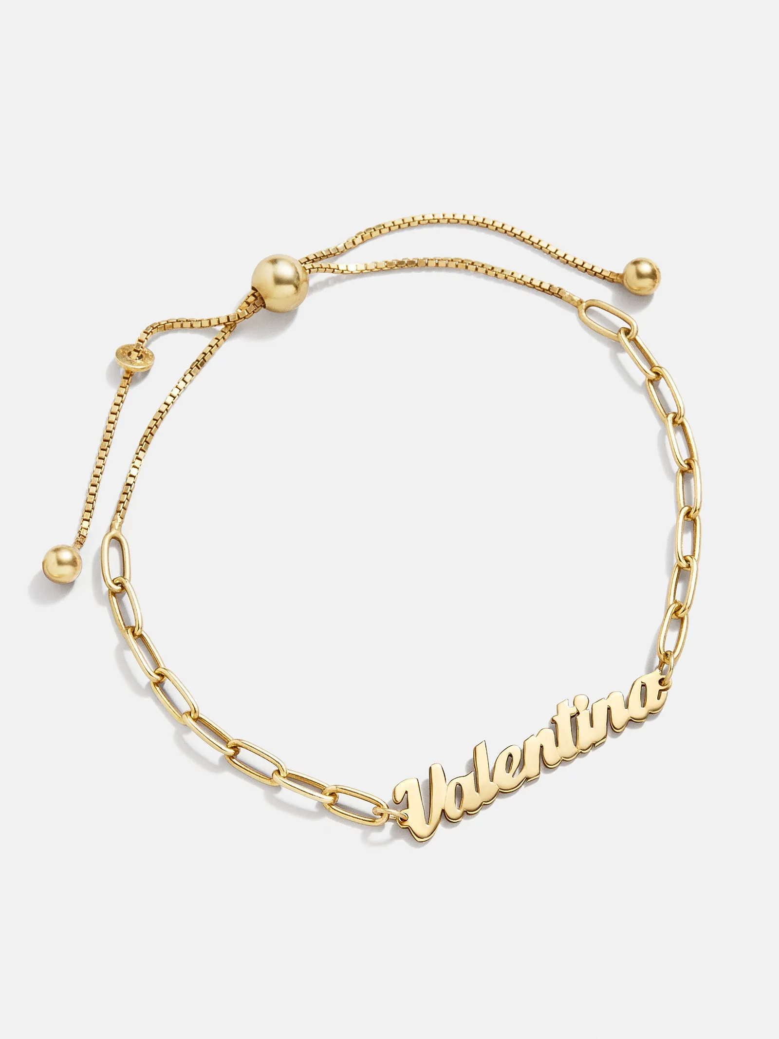 14K Gold Paperclip Chain Custom Nameplate Bracelet - Gold sold by BaubleBar product image thumbnail 4