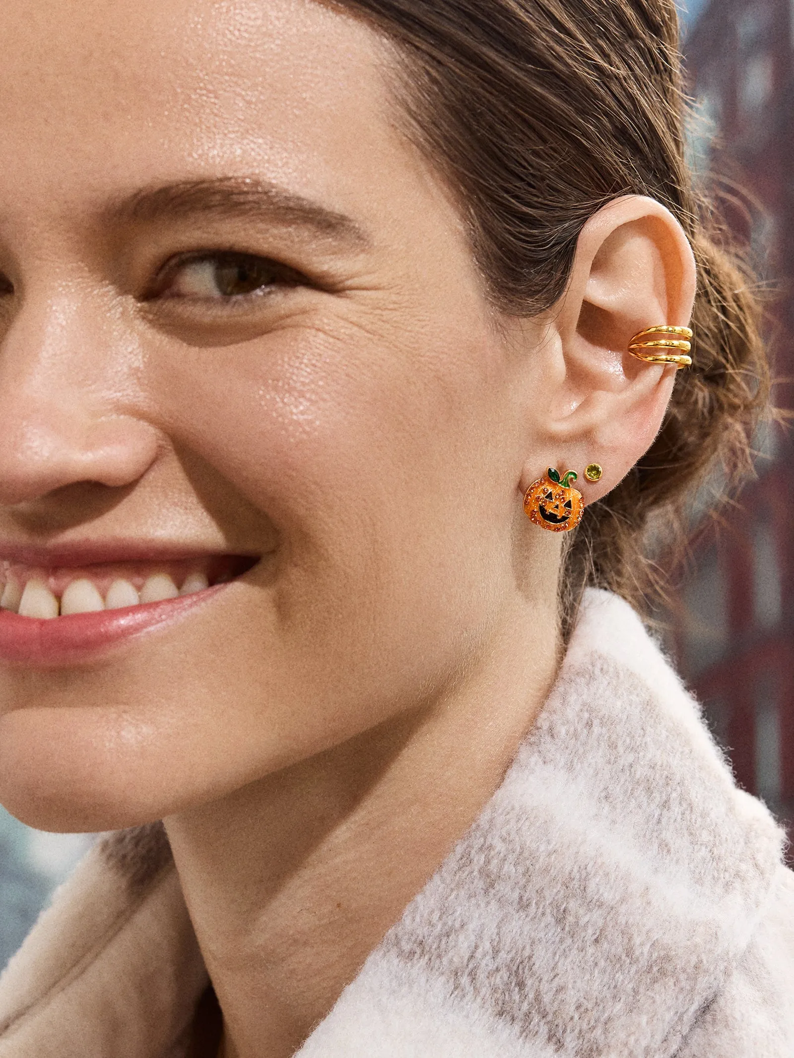 Pumpkin To Talk About Stud Earrings - Pumpkin sold by BaubleBar product image thumbnail 2