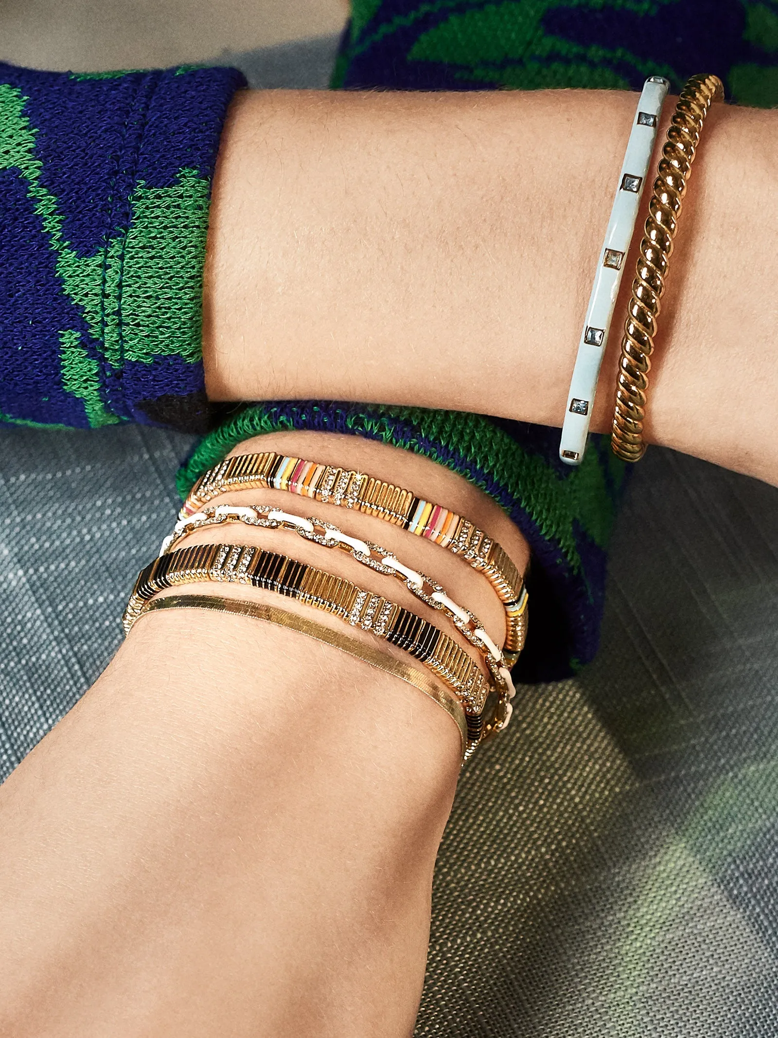 Corinne Cuff Bracelet - White sold by BaubleBar product image thumbnail 2