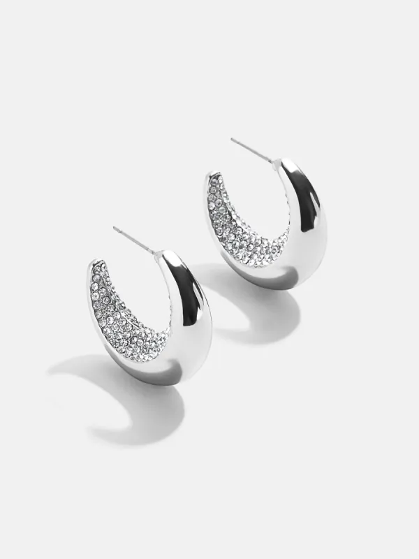 Kimberly Earrings - Pavé/Silver made by BaubleBar