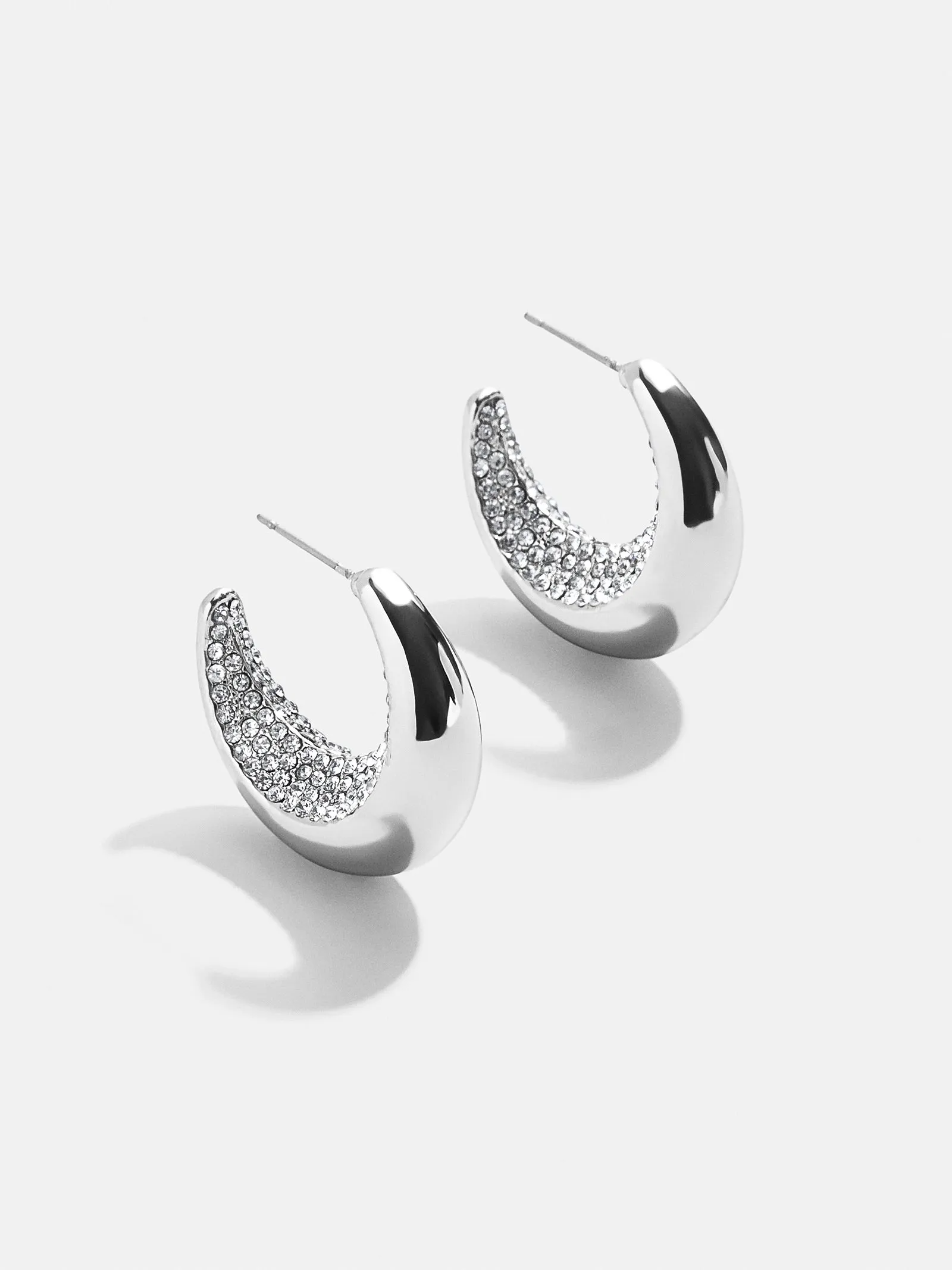 Kimberly Earrings - Pavé/Silver sold by BaubleBar