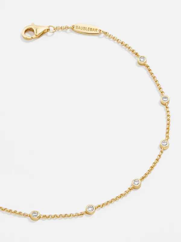 Yasmine 18K Gold Birthstone Bracelet - Crystal sold by BaubleBar