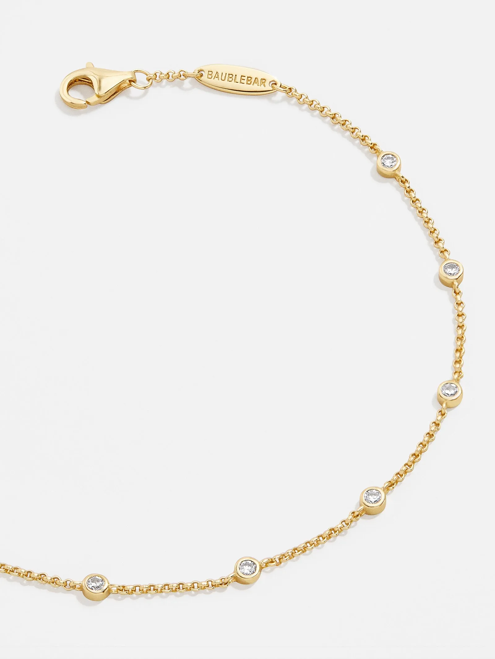 Yasmine 18K Gold Birthstone Bracelet - Crystal sold by BaubleBar