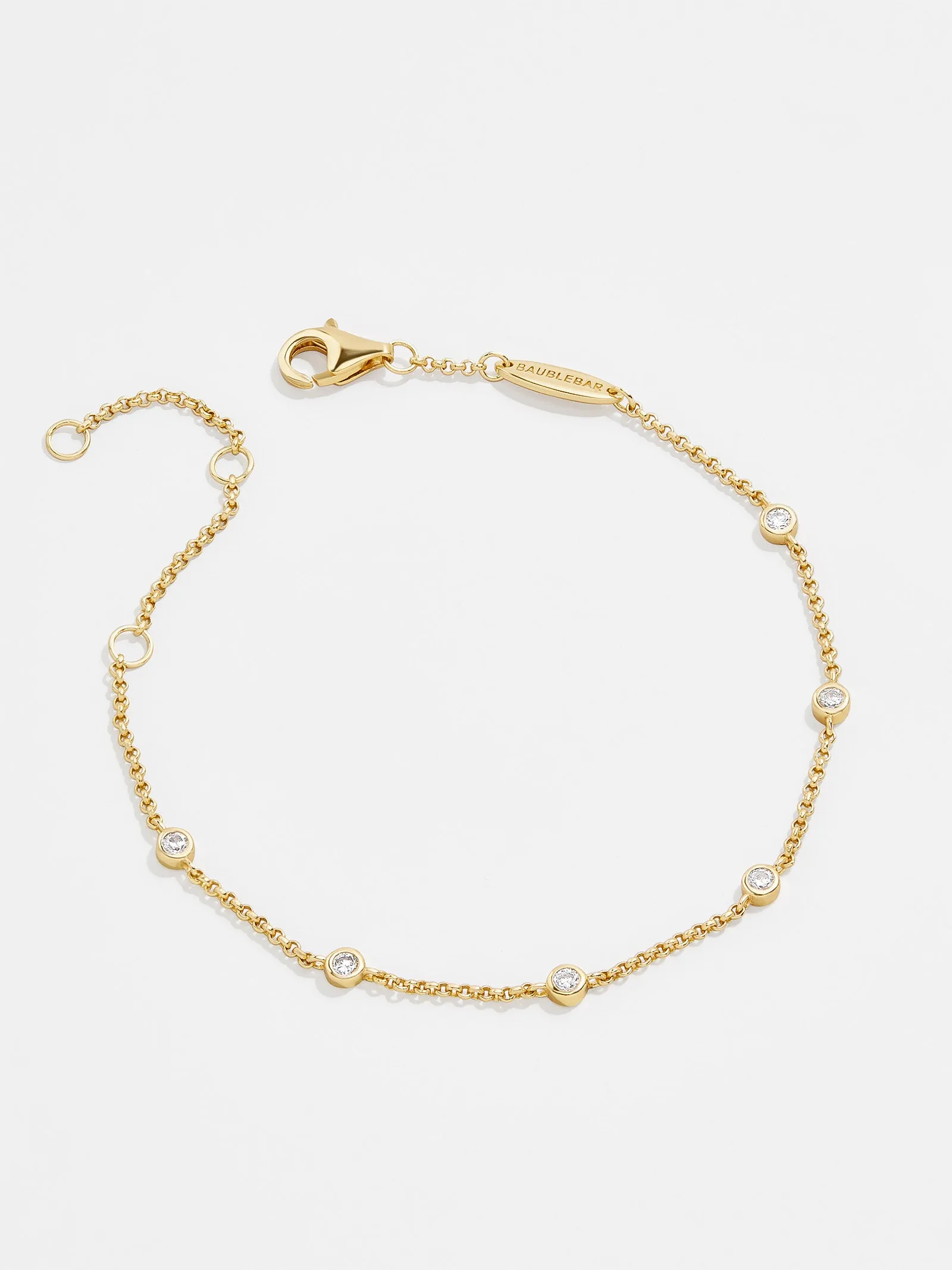 Yasmine 18K Gold Birthstone Bracelet - Crystal sold by BaubleBar product image thumbnail 3