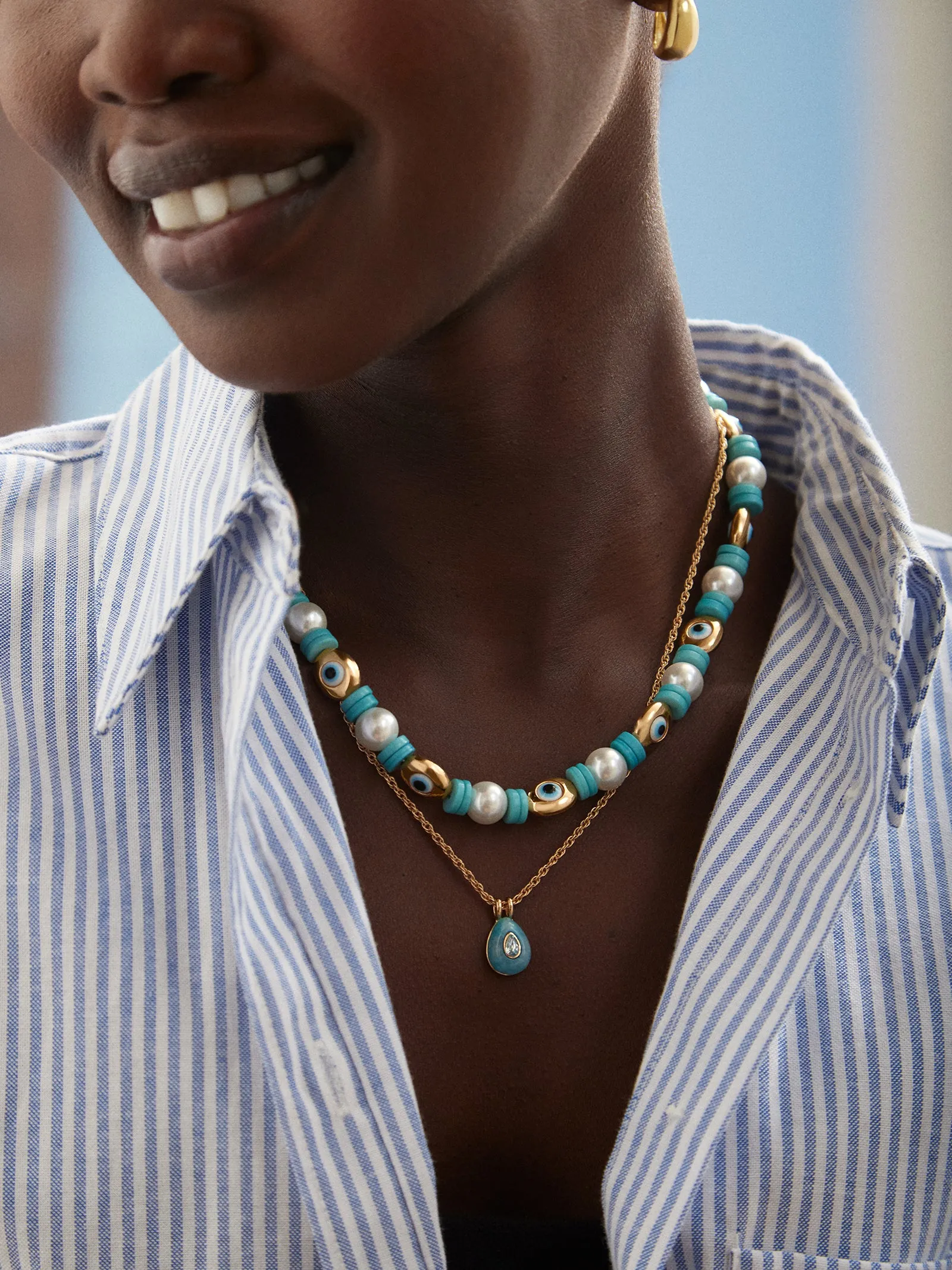Lindsey Necklace - Turquoise sold by BaubleBar product image thumbnail 2