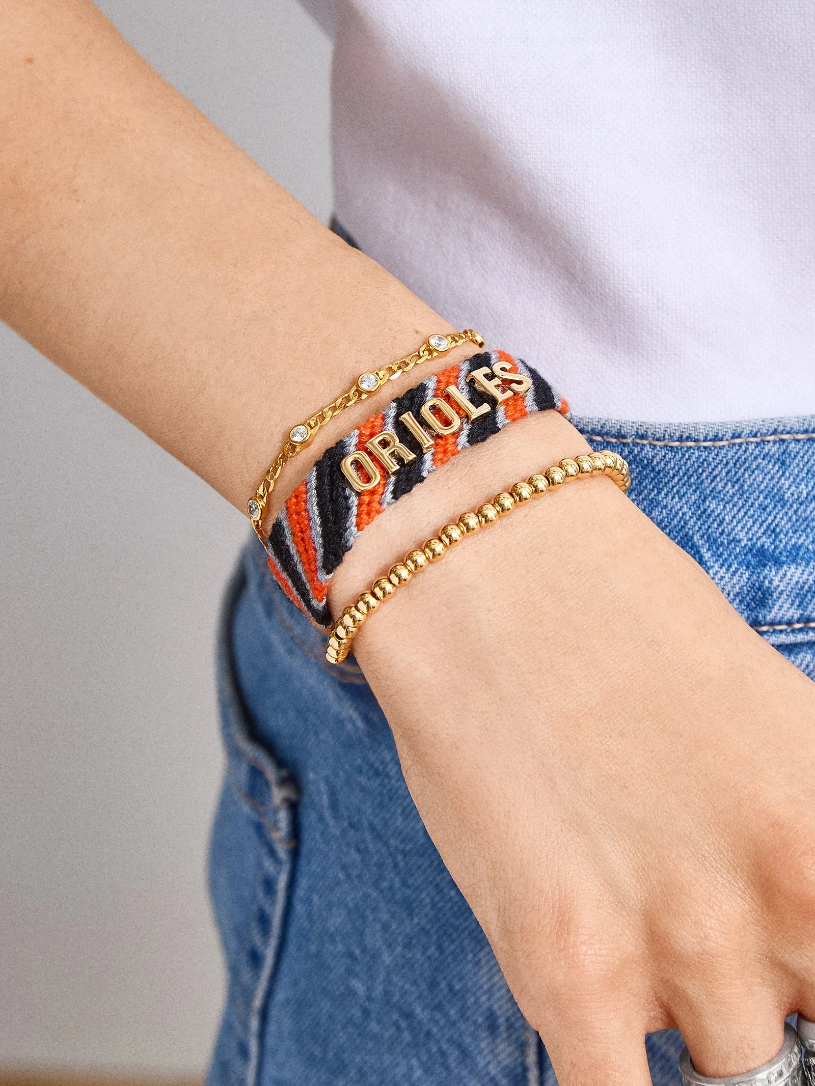 MLB Woven Friendship Bracelet - Baltimore Orioles sold by BaubleBar product image thumbnail 2
