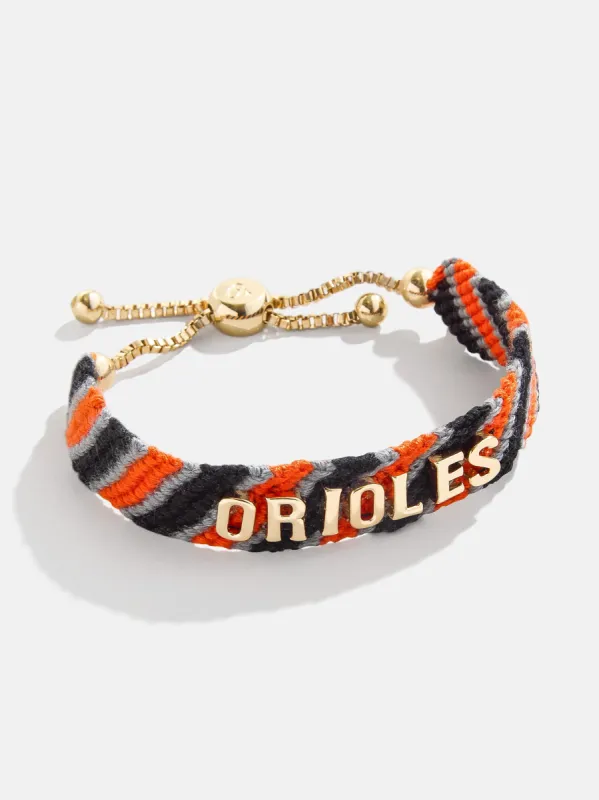 MLB Woven Friendship Bracelet - Baltimore Orioles sold by BaubleBar