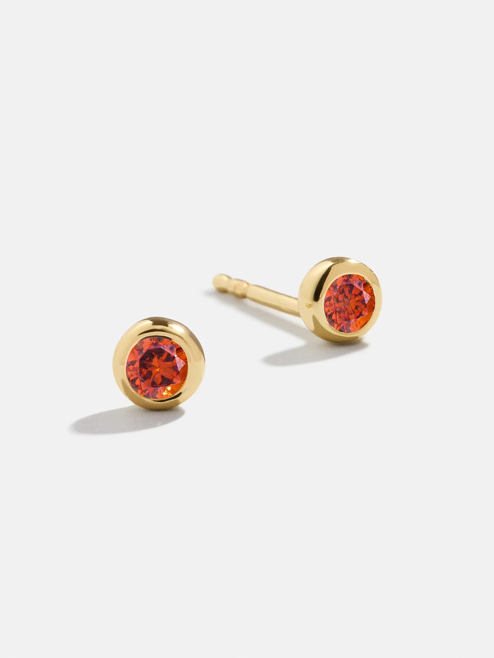 18K Gold Birthstone Stud Earrings - Garnet sold by BaubleBar