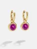 18K Gold Birthstone Drop Earrings - Rose sold by BaubleBar