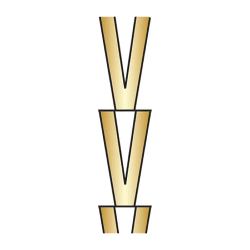 Gold Initial Bead Charm - V sold by BaubleBar