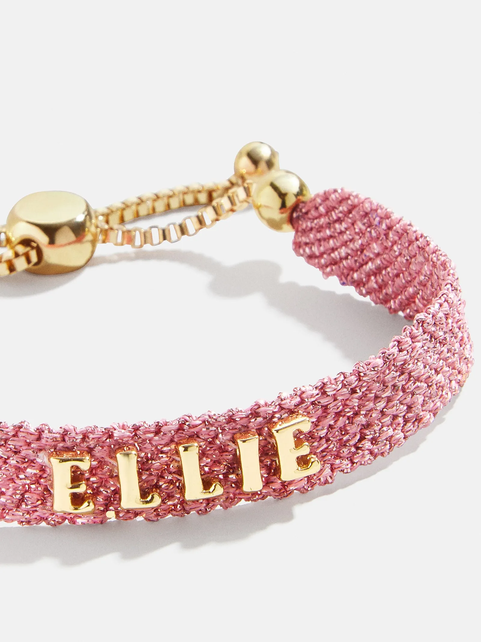 Metallic Custom Woven Friendship Bracelet - Metallic Pink Woven sold by BaubleBar