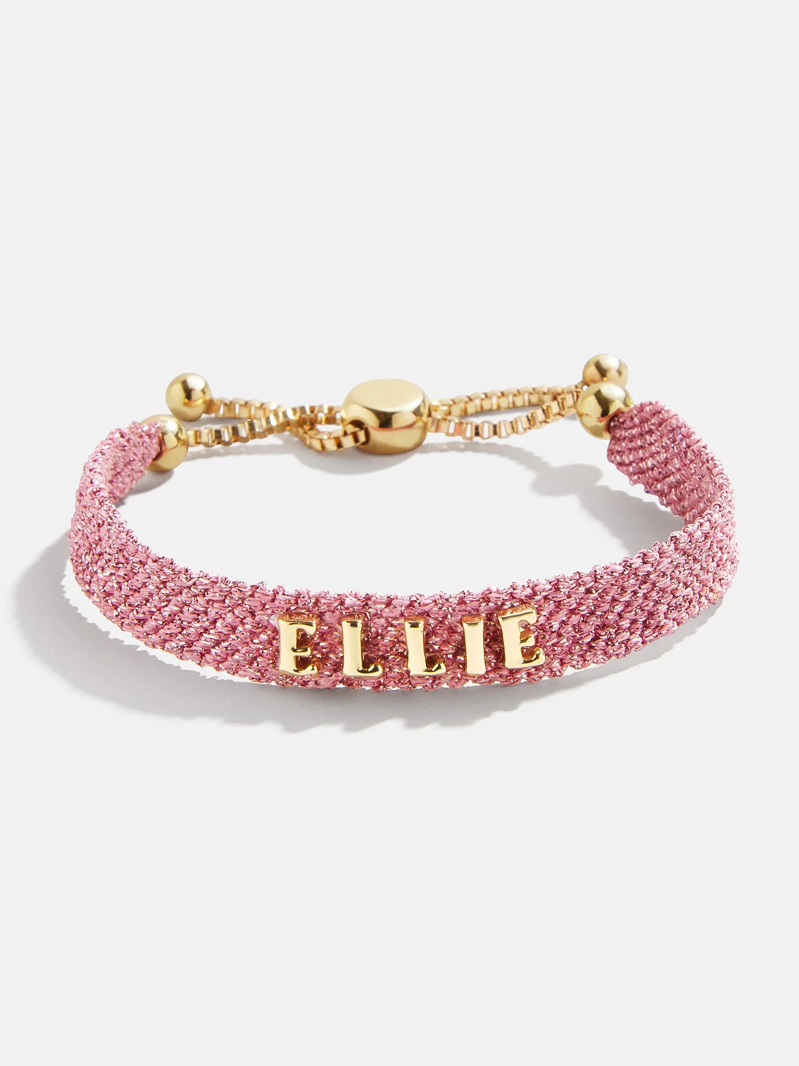 Metallic Custom Woven Friendship Bracelet - Metallic Pink Woven sold by BaubleBar product image thumbnail 4