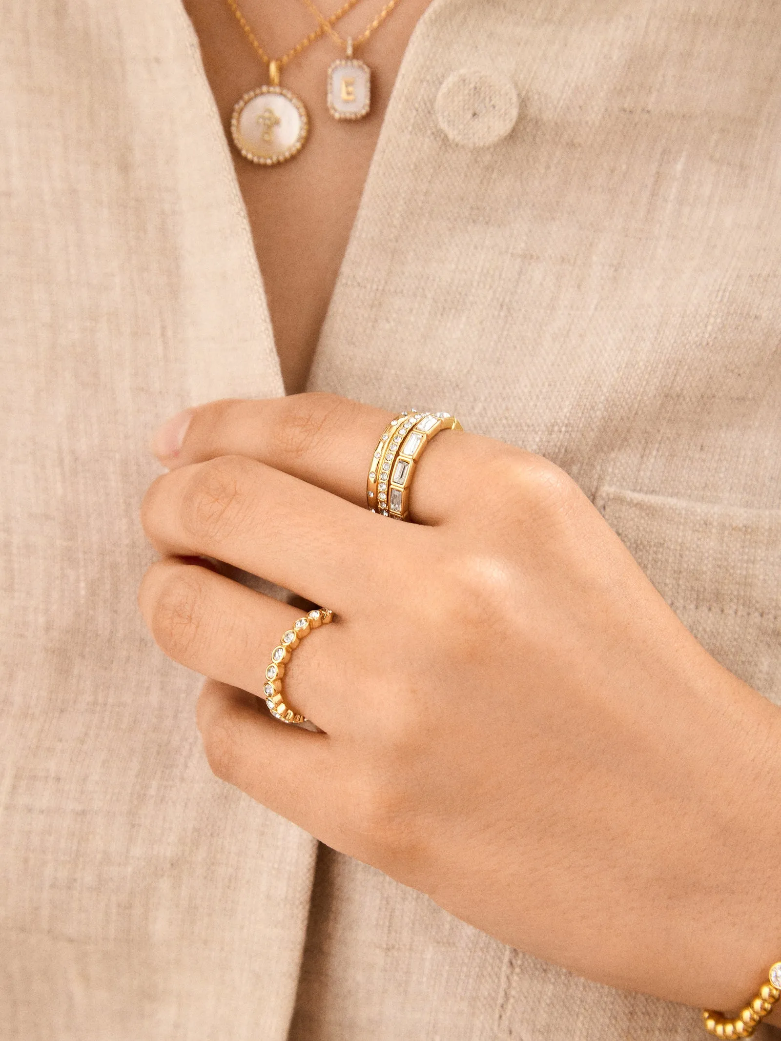 Poppy Ring - Gold/Pavé sold by BaubleBar product image thumbnail 2