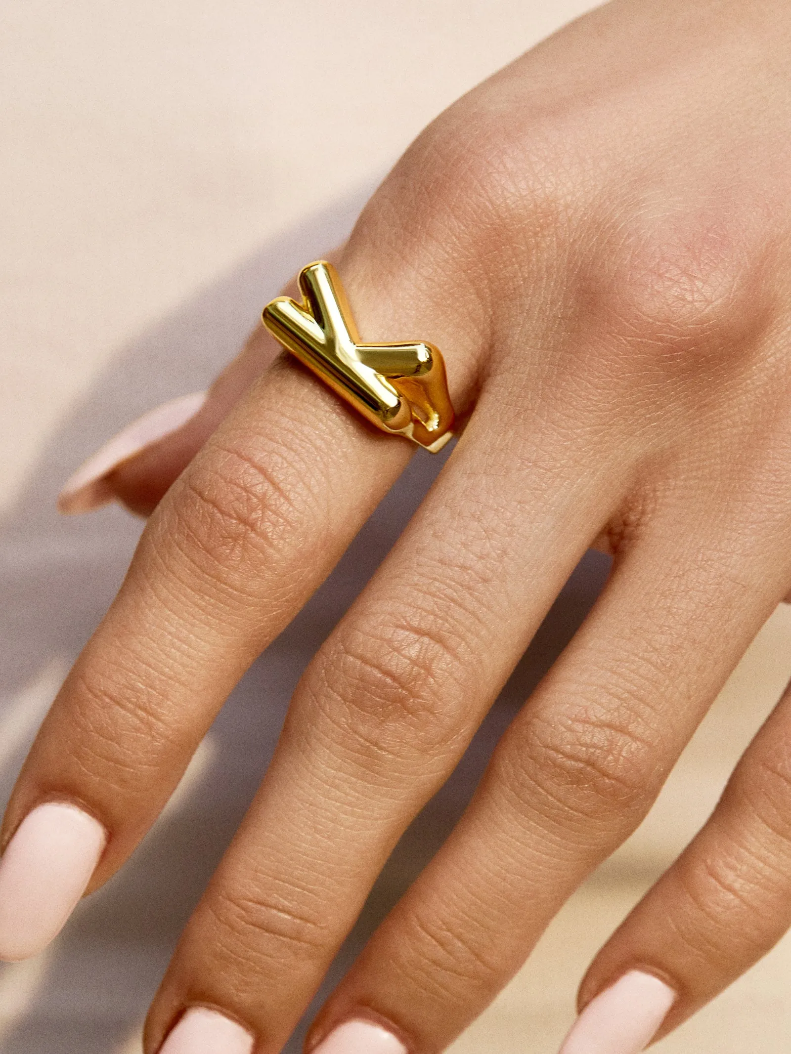 Bubble Initial Ring - Gold sold by BaubleBar product image thumbnail 2