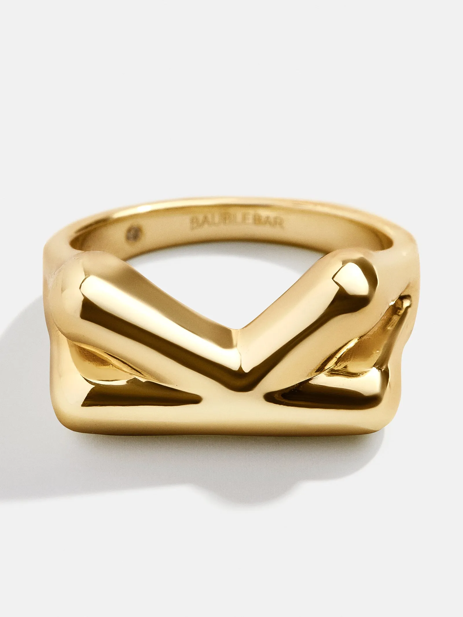 Bubble Initial Ring - Gold sold by BaubleBar
