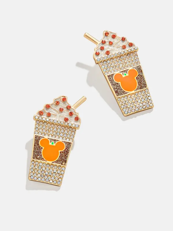 Mickey Mouse Disney Pumpkin Spice Latte Earrings - Brown sold by BaubleBar