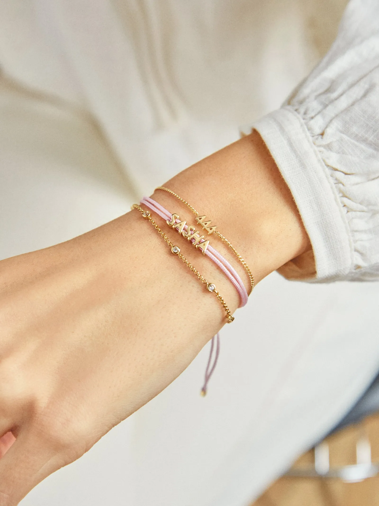 18K Gold Custom Angel Number Bracelet sold by BaubleBar product image thumbnail 5