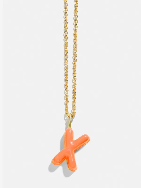 Mini Bubble Initial Necklace - Orange sold by BaubleBar